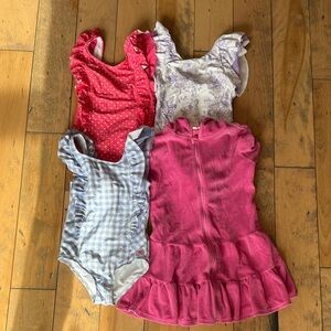 Excellent girls LOT Ruffle Butts swim suits cover up size 8